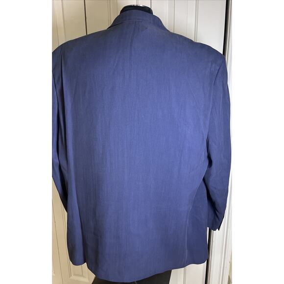 Joseph & Feiss Men’s Blue Silk 3 Button Blazer 50R No Vent - Picture 2 of 10